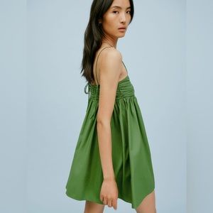 Reformation Catarina dress in palm green, size 0